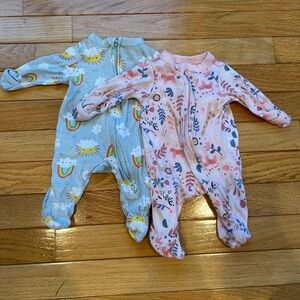 Bundle of Old Navy newborn zip ups